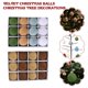 thumbnail image 3 of Juego de 15 bolas decorativas de terciopelo para árbol de Navidad, irrompibles, U5Q0, 3 of 7