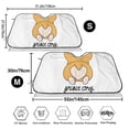 thumbnail image 3 of Haiem Prince Corgi Dog Car Windshield Sun Shade - Blocks UV Rays Sun Visor Protector, Sunshade to Keep Your Vehicle Cool, Universal Fit SUV Van Sedan-Small, 3 of 7