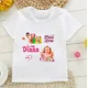 thumbnail image 5 of Camiseta de algodón para niñas 2024, bonita camiseta con estampado de Diana y Roma para niños, ropa de moda de verano para niños, camisetas de manga corta para bebés, 5 of 5