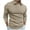 Khaki, variant on Mens Striped Polos Ribbed Knit Long Sleeve Collared T-shirt Slim Fit Stretch Golf Shirt Lightweight Casual Office Work Tops Sales of Today Khaki XXL