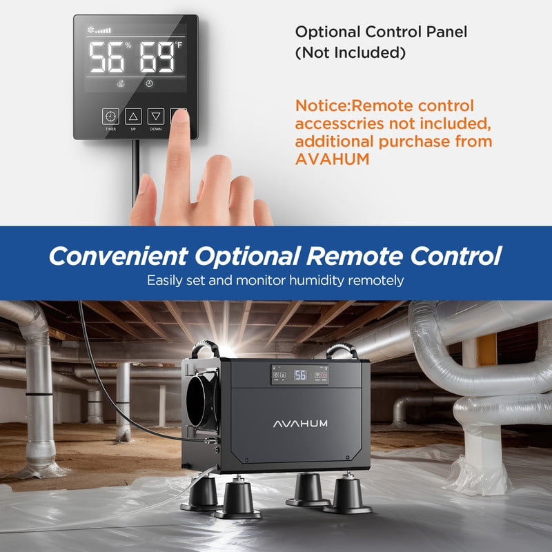 120 pt. 1700 sq. ft. Bucketless Commercial Dehumidifier in Gray, Remote Control