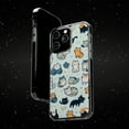 thumbnail image 6 of DistinctInk Hybrid (Acrylic / TPU) Clear Slim Fit Case for Apple iPhone 12 Pro MAX (6.7" Screen) - "The Playful World of Cartoon Cats", 6 of 8