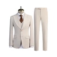thumbnail image 3 of Men's Suit 3 Piece Slim Fit Jacket + Vest + Pants Set | Wedding Formal Business Suits Elegant Tuxedo | Peaked Lapel Blazer, 3 of 6
