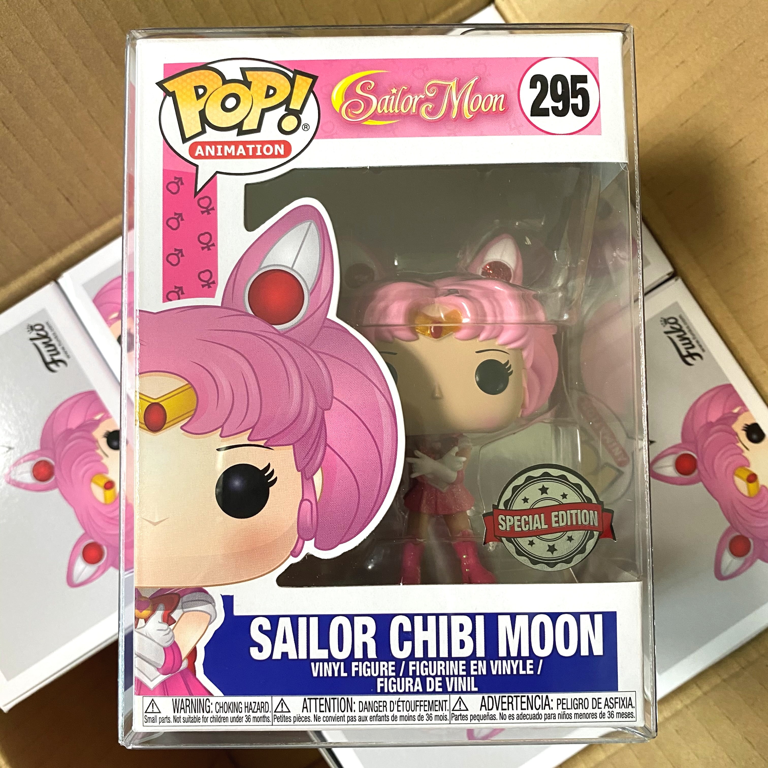 Funko POP！Exclusive Sailor Moon Rare SAILOR MOON&LUNA #298With protective shell 