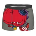 thumbnail image 4 of Goofa Dinosaur Super Hero Cartoon Printed Men's Boxer Briefs Underwear, Moisture-Wicking Underwear, Trunk,Soft and Breathable Cotton Underwear-, 4 of 9