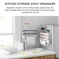 thumbnail image 2 of 4-in-1 Wall-Mount Paper Towel Holder,Plastic Wrap Foil Dispenser,Wall-Mount Sauce Bottle Storage,Bathroom Organizer Storage,Shelf Adhesive Wall Mount,Rack Paper Towel Holder, 2 of 12