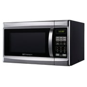 Emerson 1.3 Cu Ft 1000 Watt, Touch Control Microwave Oven, Stainless Steel/Black, MW1338SB