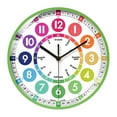 thumbnail image 5 of Eoperou Wall Clock Scientific Design Easy to Read Silent Non-Ticking - Battery Operated Colorful Clock Classroom Nursery Time Learn Tool, 5 of 8