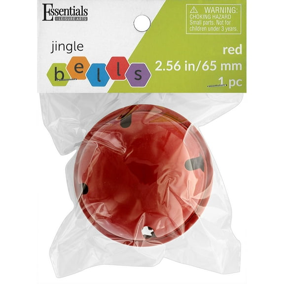 Essentials By Leisure Arts Arts Jingle Bell 2.56" Red 1pc