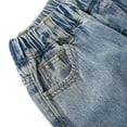 thumbnail image 7 of KIDSCOOL SPACE Baby Little Big Girls Jeans,Elastic Waist Ripped Holes Soft Strech Denim Pants,4-5 Years, 7 of 7