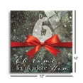 thumbnail image 3 of Let Us Adore Him Pine Sparkle Bow 12 x 12 Glass Wall Hanging Sign, 3 of 4