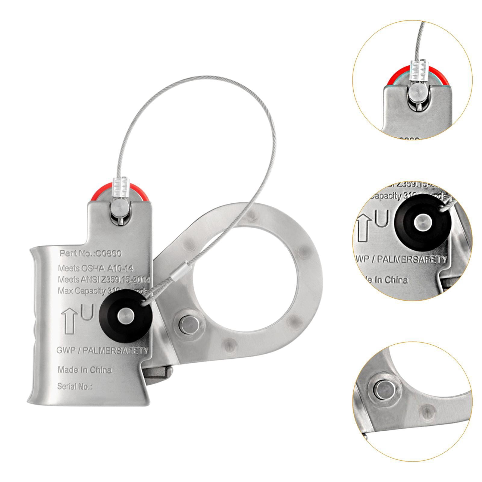 koolsoo Rope Grab Sturdy High Strength Fall Arrester for Rescuing Rappelling Outdoor