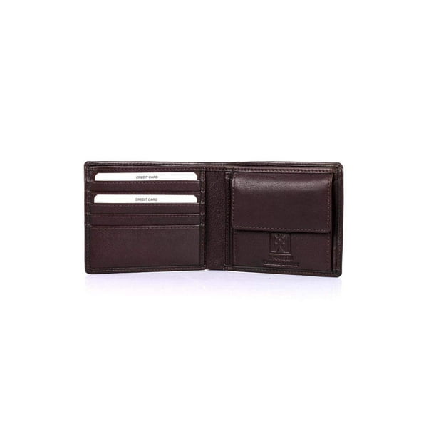 Moneda plegable de piel con bloqueo RFID de Karla Hanson