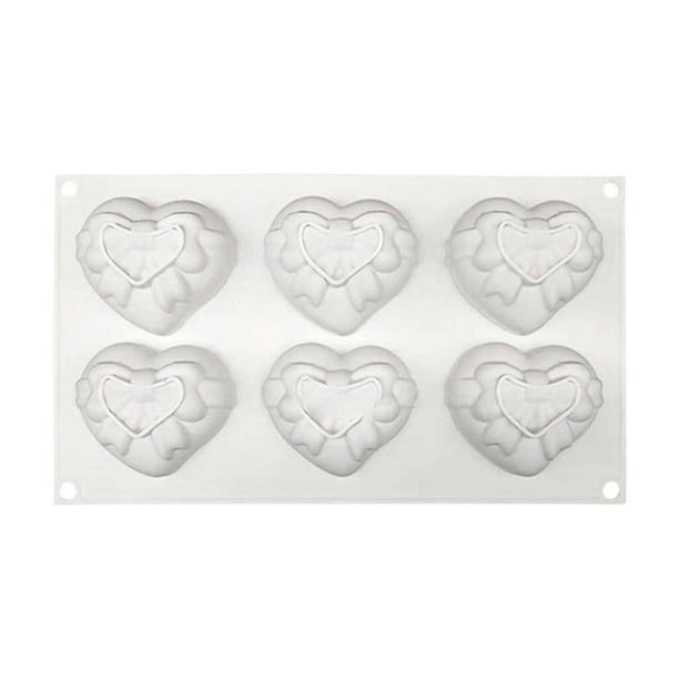 Pisexur Batería de cocina Moldes de silicona para tartas de varios corazones para la cocina del hogar