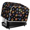 thumbnail image 5 of Yuyamidu Colorful Dog Paw Toaster Cover 4-Slice Wide Slot Bread Maker Machine Dust Cover Anti Splash Kitchen Appliance Dustproof Cover Lightweight Bakeware Protector, 5 of 7