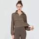 thumbnail image 4 of Chaqueta Deportiva con Cremallera para Mujer, Cuello Alto, Resistente Al Viento, Protección Solar, para Hacer Ejercicio Al Aire Libre. Color Castaño M, 4 of 8
