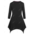 thumbnail image 2 of Talla grande Skull Butterfly Imprimir Camiseta de Halloween Rosegal Mangas largas de talla grande, 2 of 5