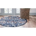 thumbnail image 2 of Unique Loom 3148408 7 x 7 ft. Atlas Morocco Round Rug, Navy Blue, 2 of 5