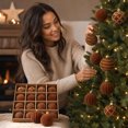 thumbnail image 6 of Christmas Decorations Indoor Under 10$ Clearance! Christmas Decorations 16Piece Flocked Christmas Balls Christmas Decoration SetMultiple Styles Of Christmas Tree Decorations Can Used For Other Party, 6 of 9