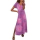 thumbnail image 1 of Vestido de Verano Largo para las Mujeres, Primavera Y Verano Cuello en V, Vestido de Manga Corta Casual Sólido, 1 of 3