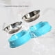 thumbnail image 5 of Cuencos de acero inoxidable duraderos para perros, comedero de agua para alimentos, alfombrilla de silicona resistente para evitar resbalones, comedero sin derrames BANYUO Hogar, 5 of 6