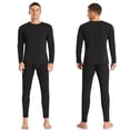 thumbnail image 5 of Men's Winter Thermal Top and Bottom with Fleece Lined Base Layer Set Top, 5 of 8