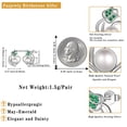 thumbnail image 5 of Fasjewly S925 Sterling Silver Heart Stud Earrings for Women,May Emerald Birthstone Earrings Jewelry Gift for Her,Tulip Earrings for Wife Mom Girlfriend, Birthday Valentine’s Day Mother's Day Gift, 5 of 10