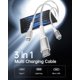 thumbnail image 2 of Cable de carga UYOUNG Multi 3 en 1 trenzado de 4 pies para iPhone/Samsung, 2 of 8