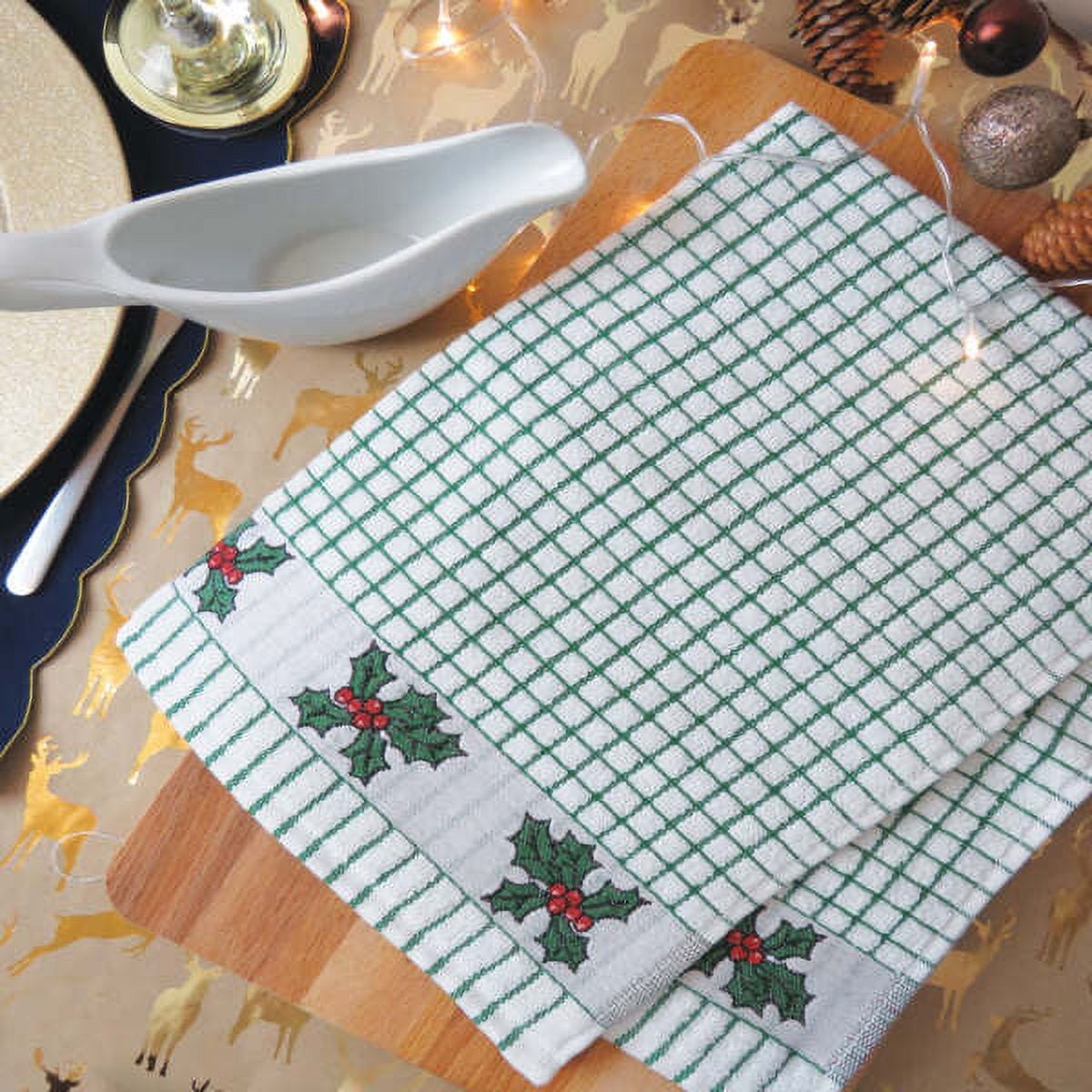 Samuel Lamont Poli-Dri 3-Piece Kitchen Tea Towel Set 100% Cotton Ultra Absorbent