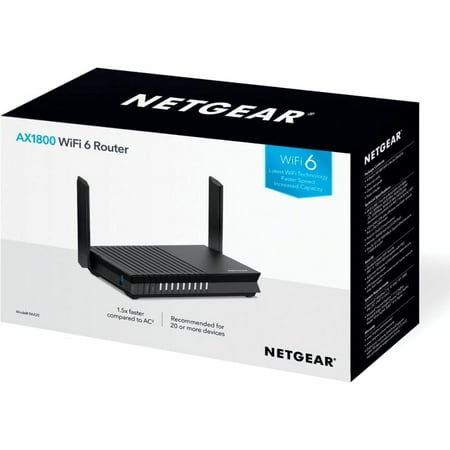 NETGEAR - AX1800 Wi-Fi 6 Router - Black