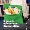 thumbnail image 4 of Seat Sack Student Chair Storage Pocket - 15", Single Pocket, Classroom Organizer for Student Desks, Durable Over-the-Chair Storage, Green, 1-Pack, 4 of 9