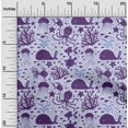 thumbnail image 2 of oneOone Viscose Chiffon Medium Purple Fabric Ocean Underwater Life Sewing Craft Projects Fabric Prints By Yard 42 Inch Wide, 2 of 4