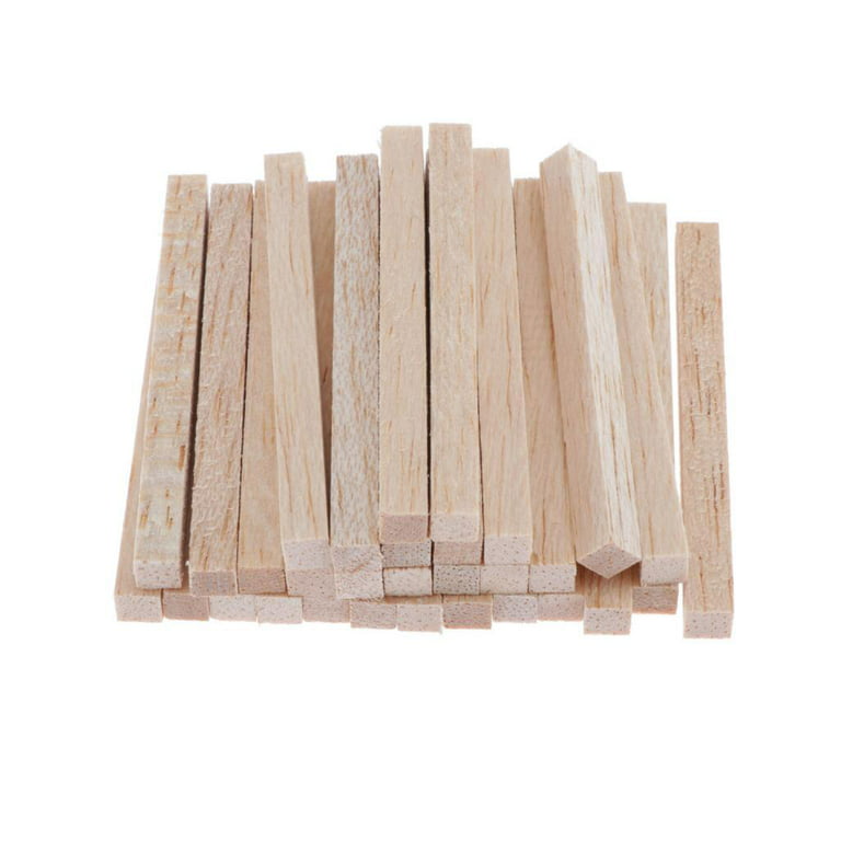 Square Wooden Sticks Crafts, Balsa Wood Dowel Rod Block