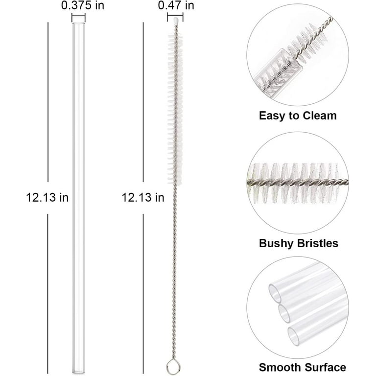 Replacement Straw Compatible with Stanley 40 oz 30 oz Cup Tumbler, 6 Pack  Reusable Straw with Cleaning Brush, Plastic, Clear 