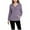 Purple, variant on Women's Ribbed Hooded Shirt Lightweight Long Sleeve Button-Detail Pullover with Pockets Solid Color Casual Hoodie