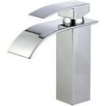 thumbnail image 1 of 2 x 5.1 x 7 Po Robinet de Vanité de Salle de Bain à Poignée Unique Santiago, Chrome Poli, 1 of 1