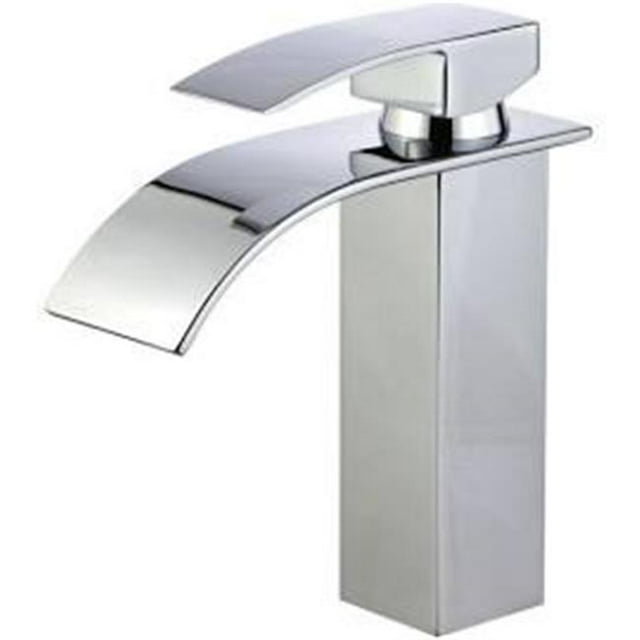 2 x 5.1 x 7 Po Robinet de Vanité de Salle de Bain à Poignée Unique Santiago, Chrome Poli