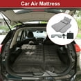thumbnail image 2 of Colchón de aire para automóvil inflable grueso de terciopelo gris con pilotes divididos, piloto de pierna larga, almohadas de aire, almohadillas de reparación y bomba de aire, 2 of 7