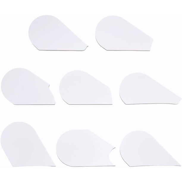 8 herramientas texturizadas para recortar cerámica - Juego de 8 tablas de cuña de arcilla acrílica para esculpir y tallar cerámica, base redonda plana blanca para modelar y preparar cerámica