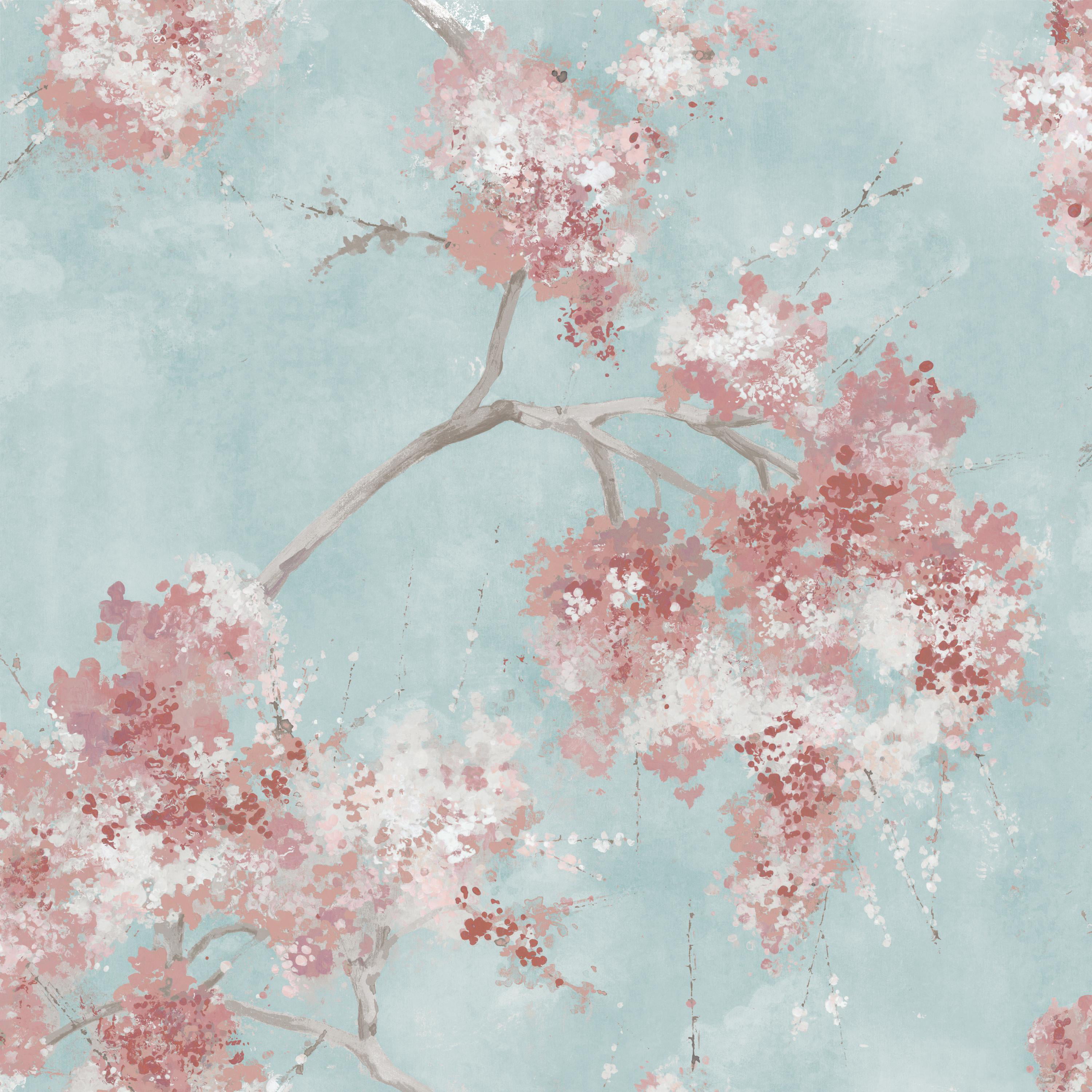 RoomMates Weeping Cherry Tree Blossom Peel and Stick Wallpaper