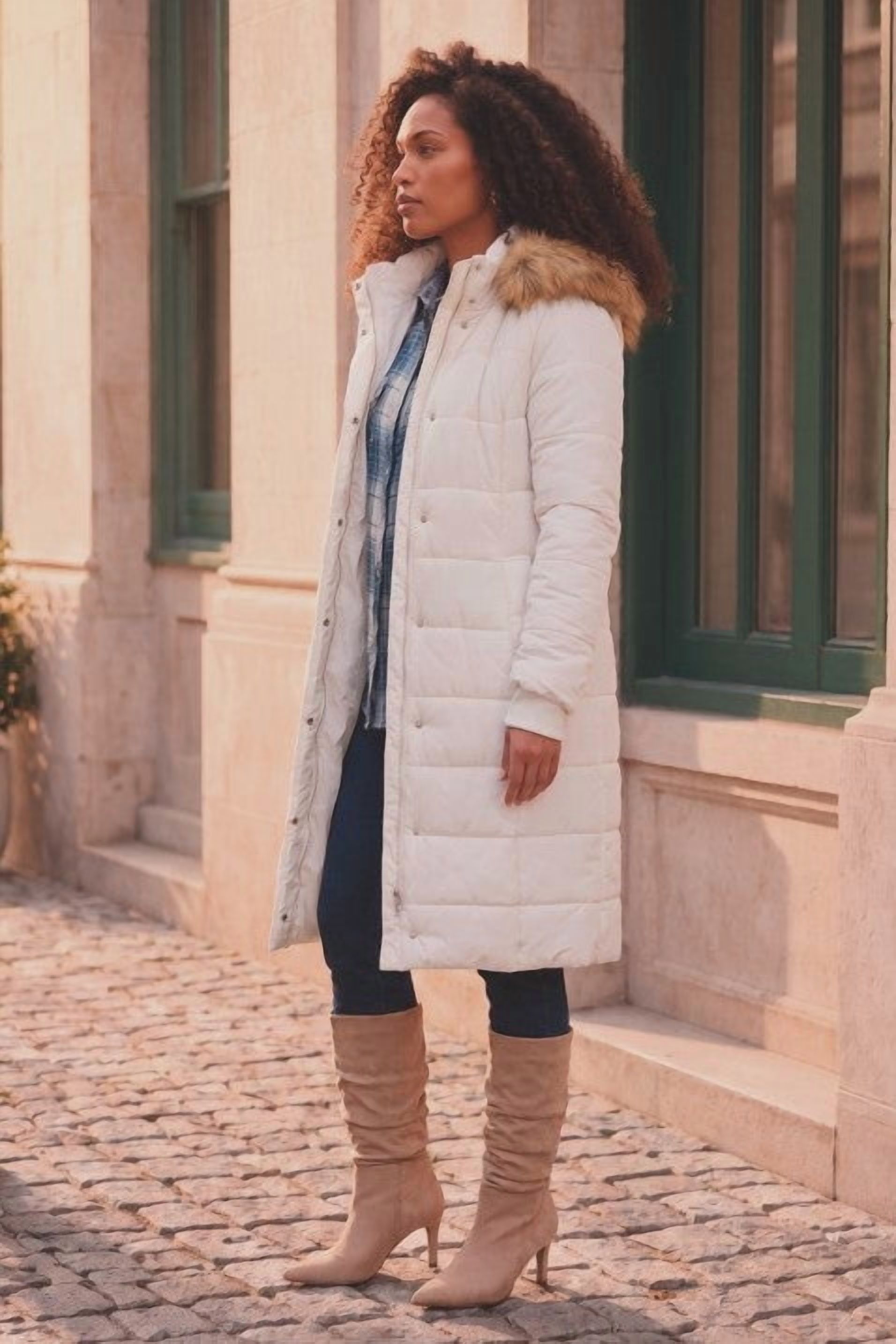 Roaman's Women's Plus Size Knee-Length Puffer Coat photo 3