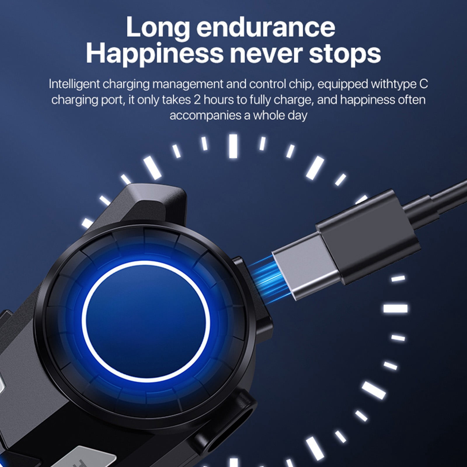 Qholemyo Motorcycle Helmet Bluetooth 5.0 Headphones Intelligent Noise Reduction Long Distance Wireless Earphones