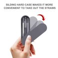 thumbnail image 2 of Collapsible Reusable Metal Straws, Portable Telescopic Straw Stainless Steel Drinking Straws, 2 of 5