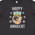 thumbnail image 4 of Inktastic Happy Hanucat with Menorah Youth T-Shirt, 4 of 5