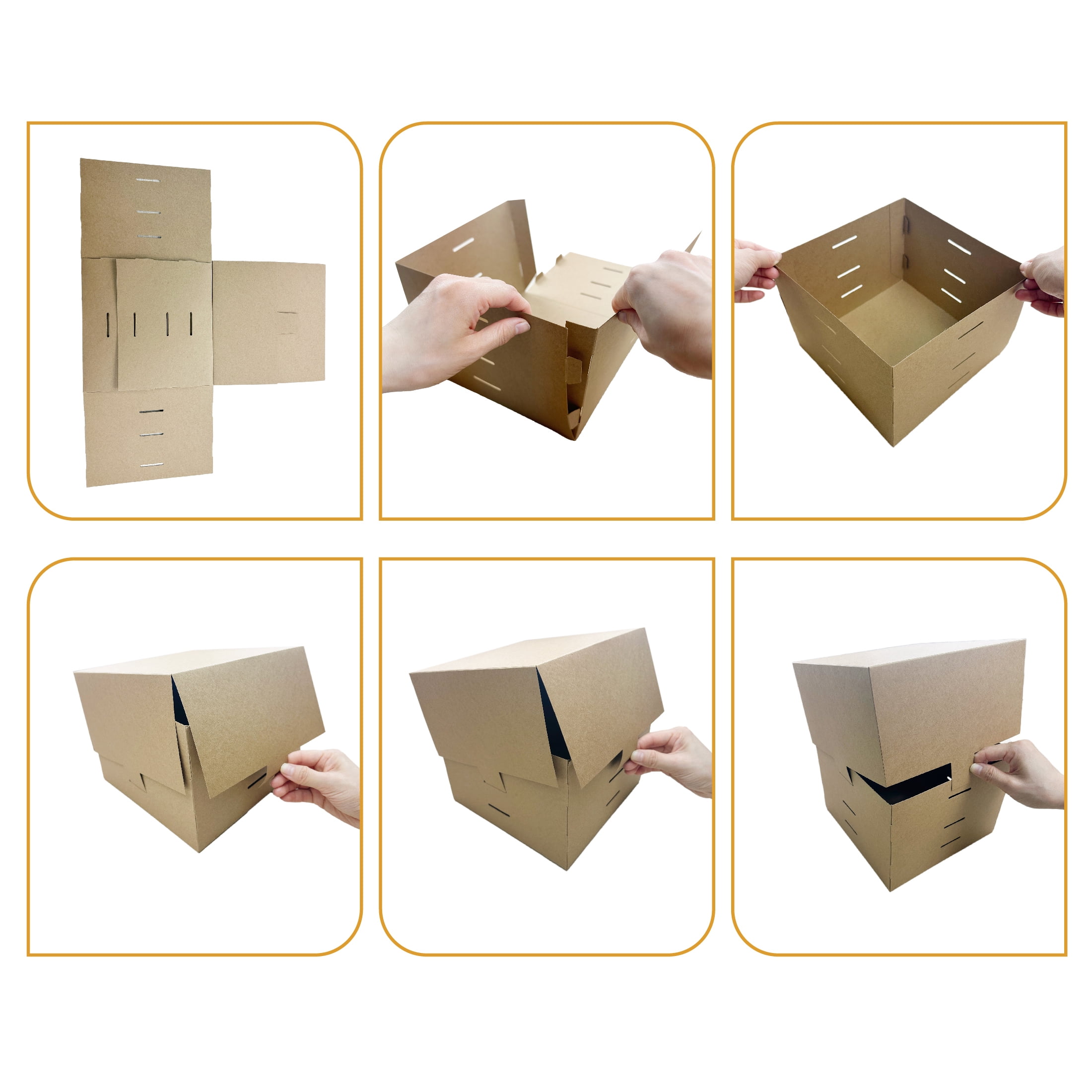 Way To Celebrate Kraft Cardboard Adjustable Cake Box, 8" x 8" x 6"