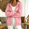 thumbnail image 5 of Zip Up Hoodie Women 2026 Y2K Casual Long Sleeve Oversized Hooded Sweatshirts Fall Winter Comfy Jackets with Pockets Pink M, 5 of 6