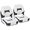 M-White/Charcoal(2 seats), variant on NORTHCAPTAIN T1 Deluxe Low Back Folding Boat Seat,Stainless Steel Screws Included