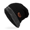 thumbnail image 2 of Knitted Cap - Thick Soft Warm Winter Hat - Mens Trendy Warm Oversized Chunky Soft Oversized Cable Knit Slouchy, 2 of 3