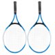 thumbnail image 2 of Raqueta de tenis de aleación de hierro para niños, para principiantes, con pelota y bolsa de transporte (azul), 2 of 14