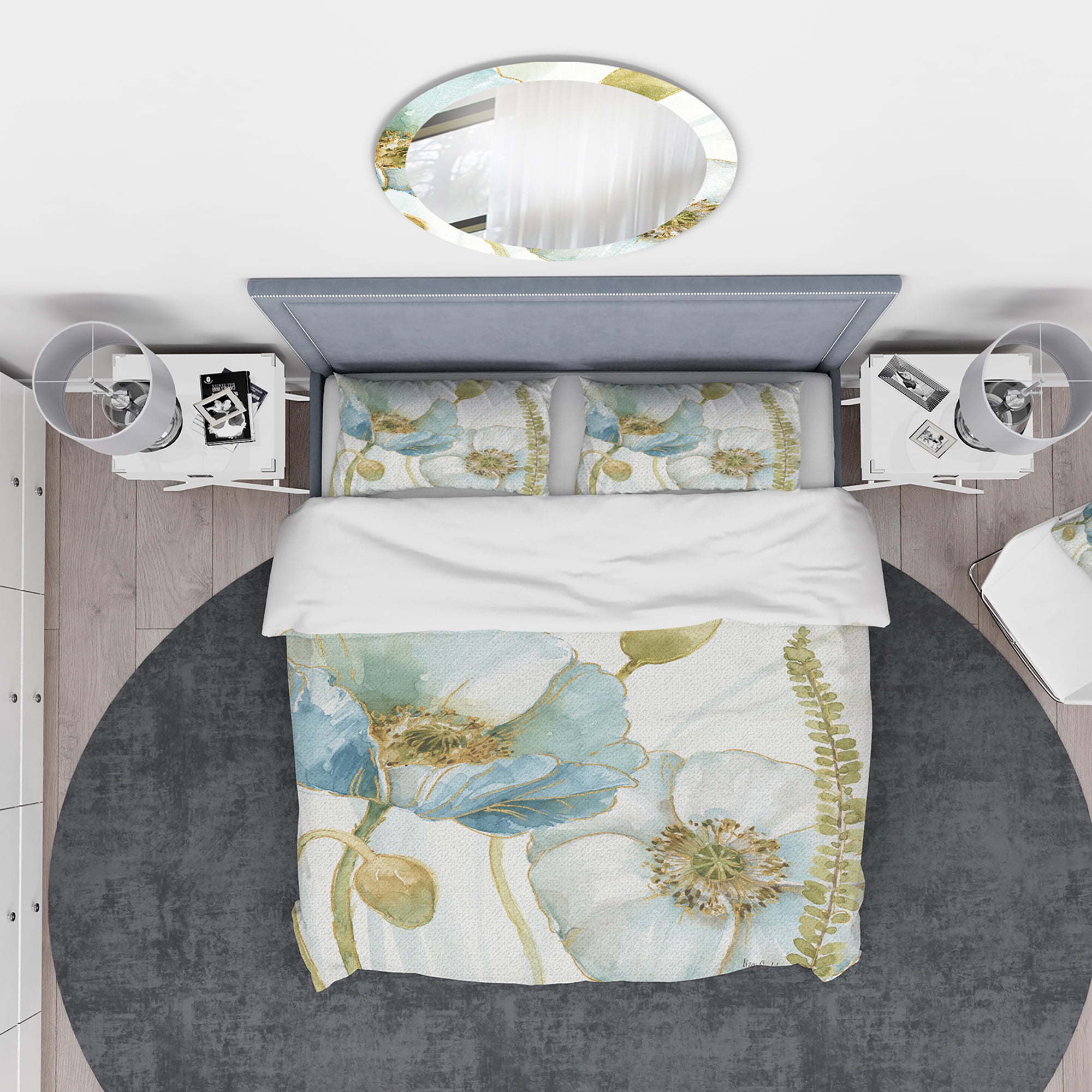 Designart 'My Greenhouse Cottage Flowers III' Cottage Duvet Cover Set
